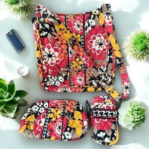 📌SOLD📌Vera Bradley Crossbody Mailbag 3 Piece Set In Bittersweet Floral Purse Bag